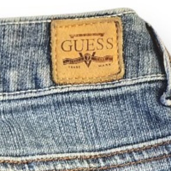 GUESS  Venice Flare Jeans Women 24 W x 31 L- Low Rise Retro Boot Cut Blue Denim - Picture 11 of 13